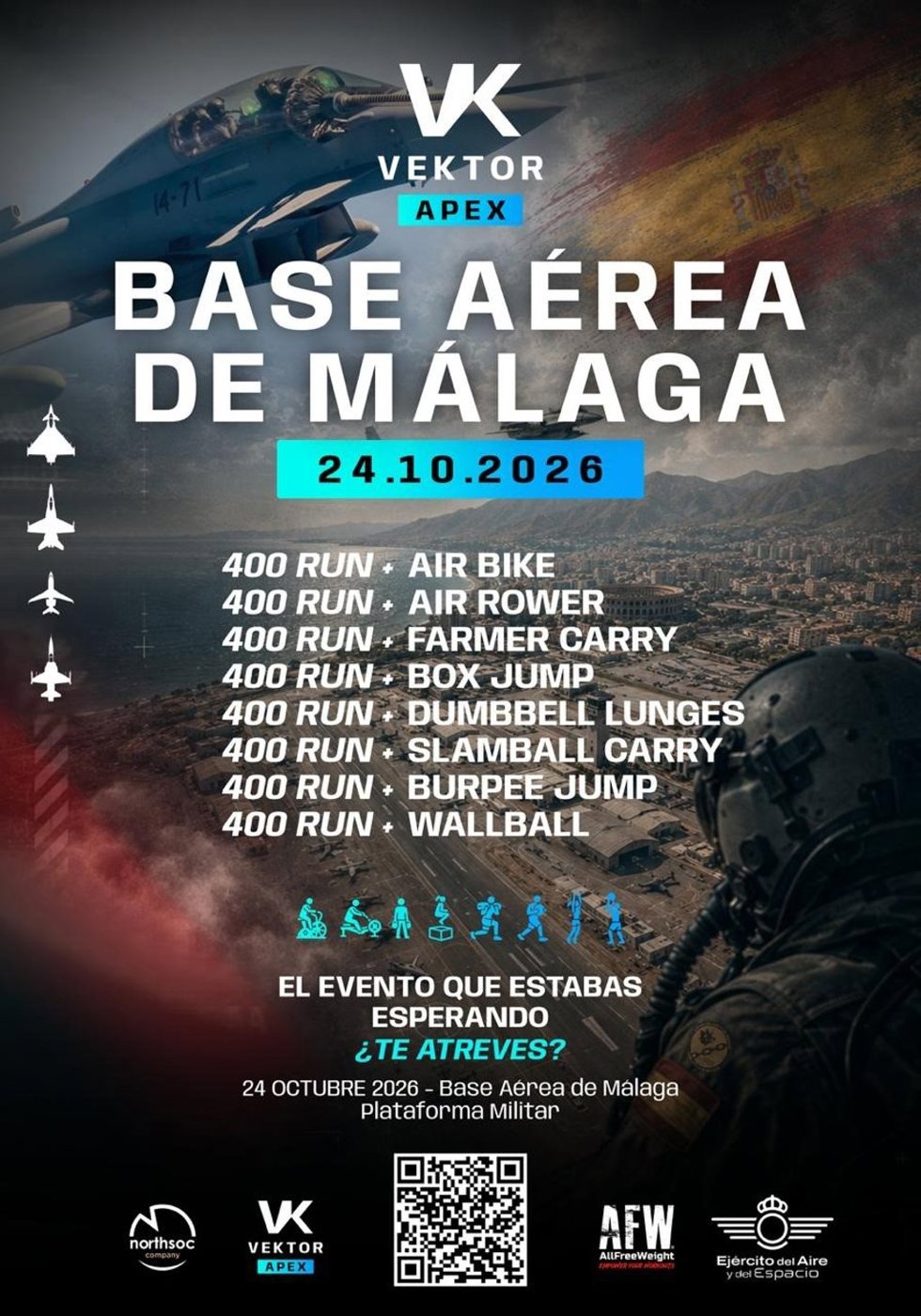 Cartel 'Vektor APEX Base Aérea de Málaga'