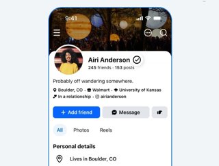 Insignia de verificación para Facebook