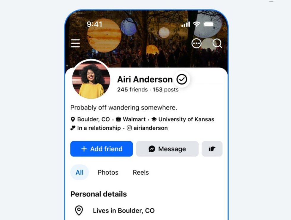 Insignia de verificación para Facebook