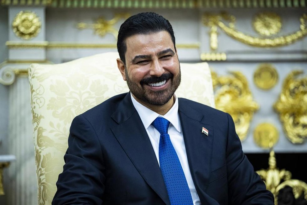 El primer ministro de Irak, Ali Falé al Zaidi, durante su reciente visita a la Casa Blanca.