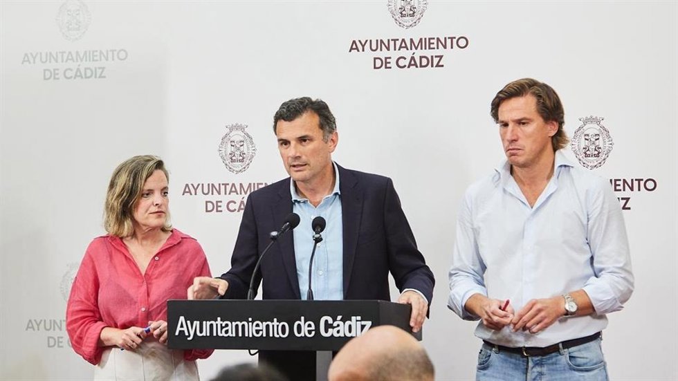 Bruno García en rueda de prensa tras la Junta de Gobierno Local.