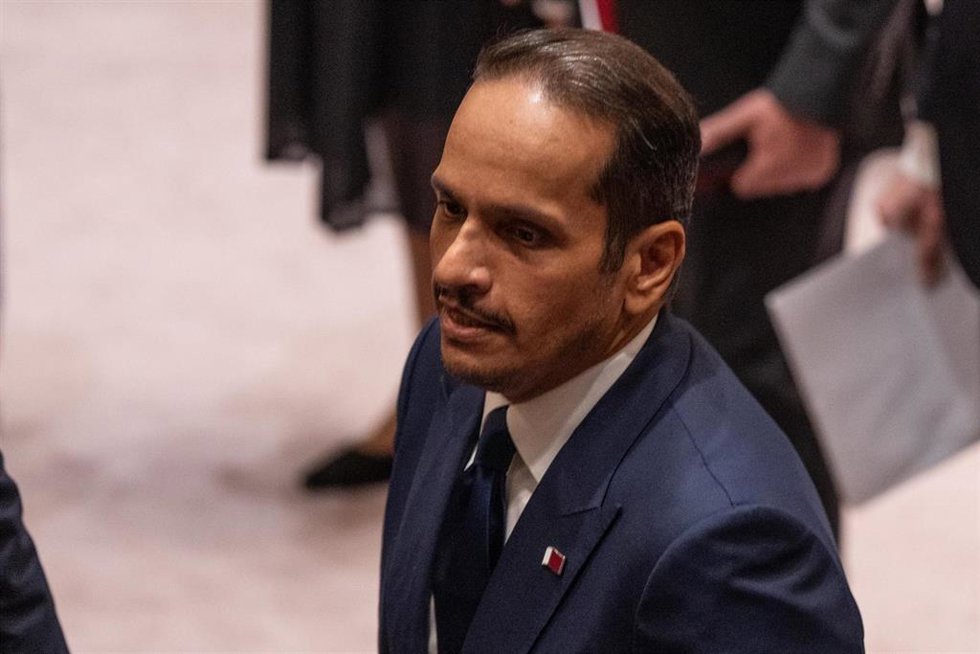 Archivo - El primer ministro y responsable de Exteriores de Qatar, Mohamed bin Abdulrahman al Thani.