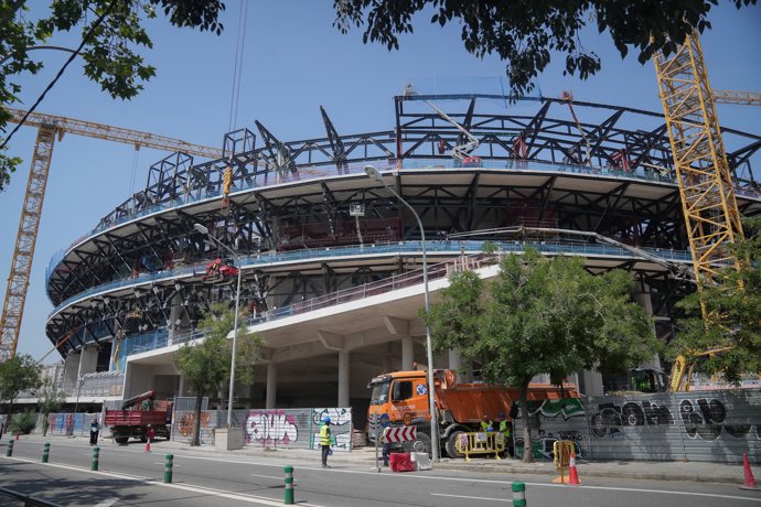 Archivo - Les obres de l'Spotify Camp Nou