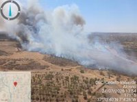 El Consorcio de Bomberos de Huelva colabora en las labores de extinción del incendio de Alosno