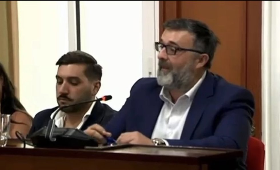 Rafael Saco en el Pleno del Ayuntamiento.