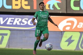 Futbol, Audax Italiano vs Colo Colo Fecha 6, Liga de primera 2026. El jugador de Audax Italiano Esteban Matus  es fotografiado durante el partido de la liga de primera contra Colo Colo disputado n el estadio Bicentenario de La Florida,