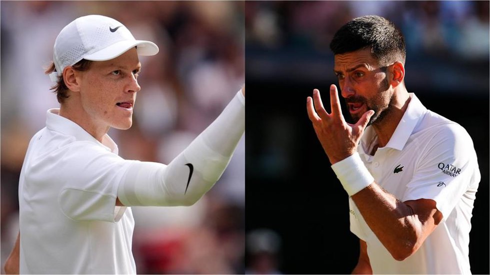 Archivo - Jannik Sinner y Novak Djokovic