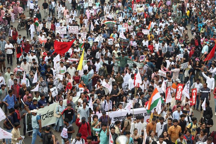 Imagen de archivo de las protestas de India.