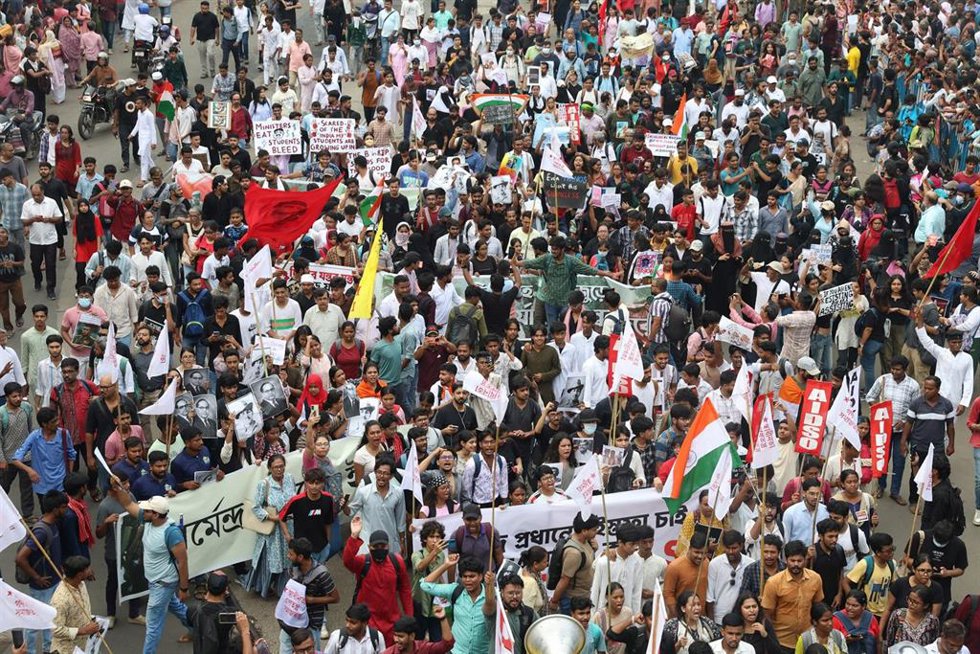 Imagen de archivo de las protestas de India.