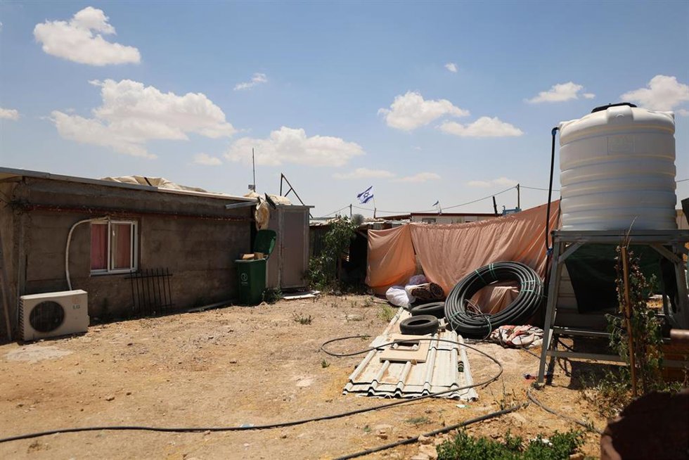 Un depósito de agua para una familia palestina en Masafer Yatta (Cisjordania) 
