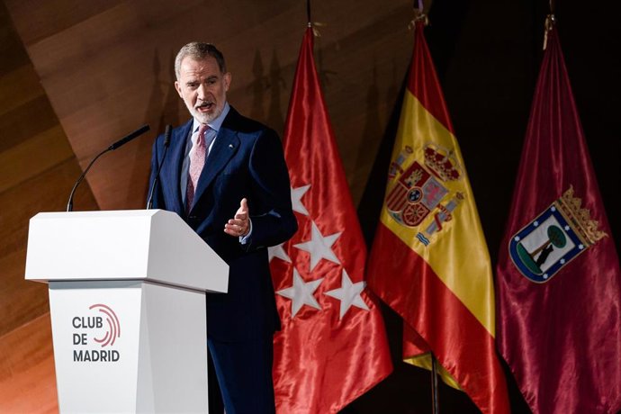 Archivo - El rey Felipe VI durante la celebración del Diálogo Anual de Políticas 2026 del Club de Madrid