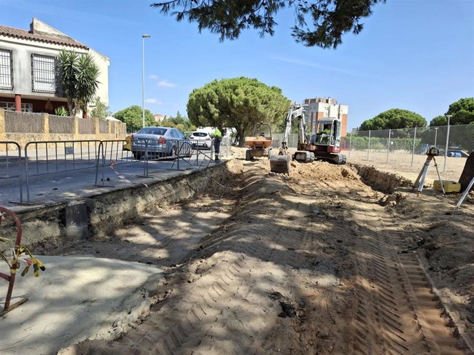 Obras de reurbanización en el vial de la Hijuela de La Marquesa