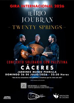 Cartel del concierto por Palestina