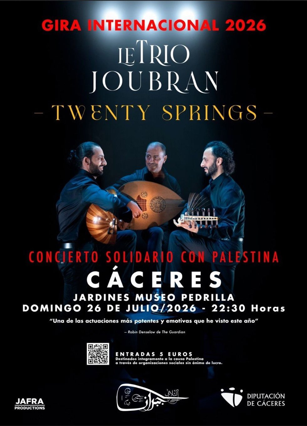 Cartel del concierto por Palestina