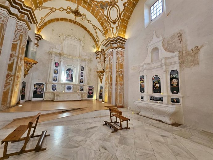 Archivo - Exposición 'SanToys. Una revisión iconográfica actualizada ParaLosQueAmanDemasiado' que se expone hasta el 9 de agosto en la antigua Iglesia de San Ildefonso de los Jesuitas de Fregenal de la Sierra.