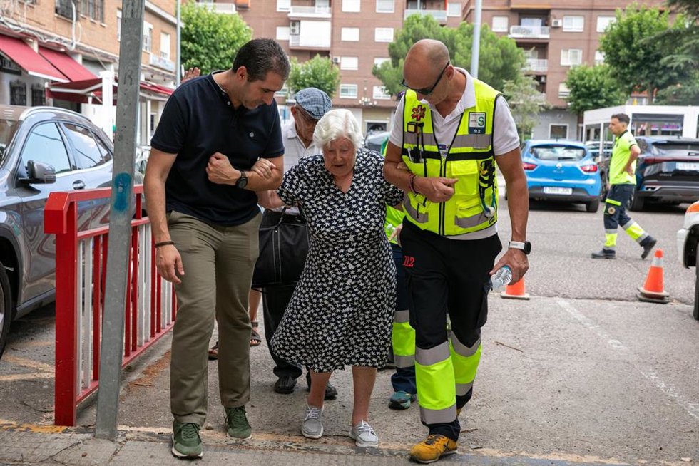 Personas alojadas en Talavera procedente de pueblos evacuados