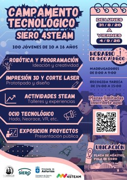 Cartel del campamento.