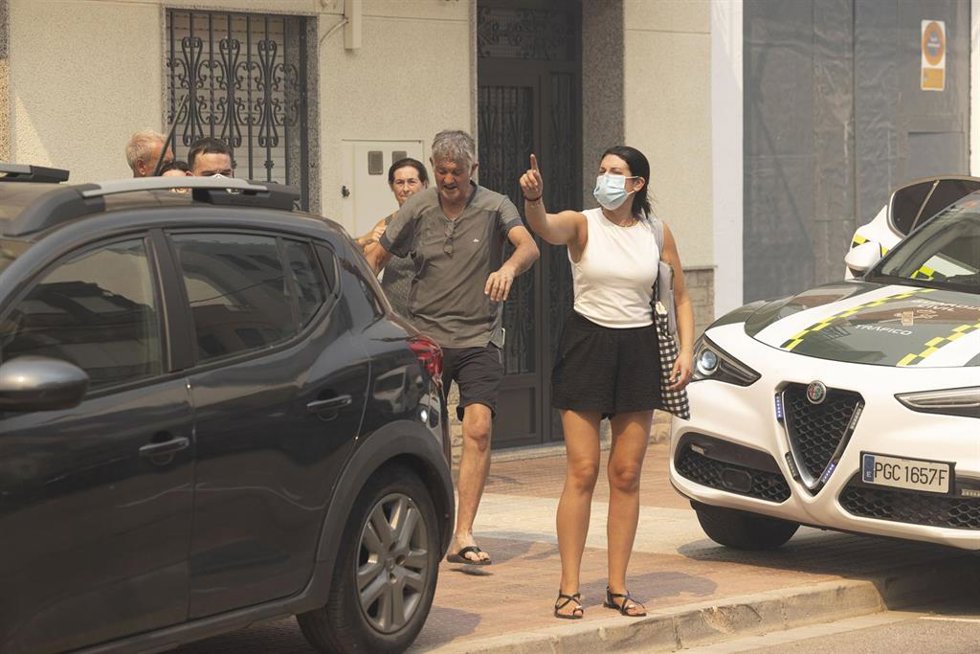 Población desalojada, a 25 de julio de 2026, en la Vilavella, Castellón, Comunidad Valenciana (España). 