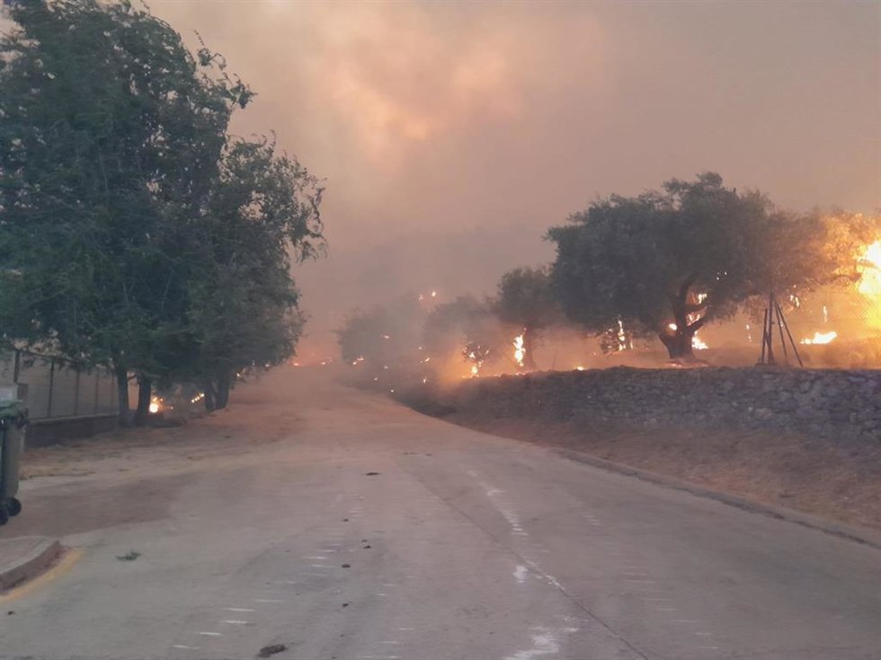 Imagen de los incendios forestales que afectan a la provincia de Ávila.