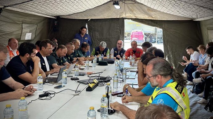 Nova reunião do CECOPI no Posto de Comando Avançado de Navalcarnero