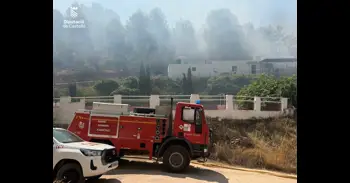 Desalojan Almedíjar y Azuébar por el avance del fuego de la Vall d'Uixó y ya son 18 las poblaciones evacuadas