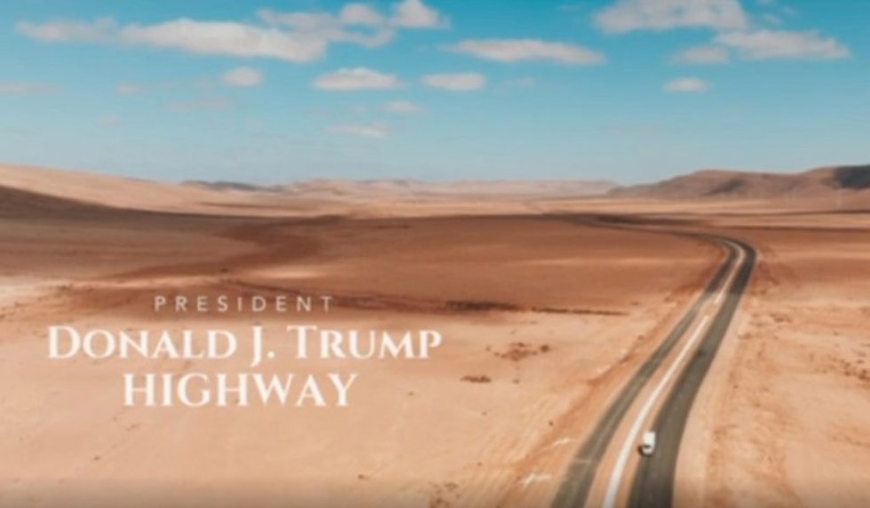 Presentación de la autopista Donald J. Trump
