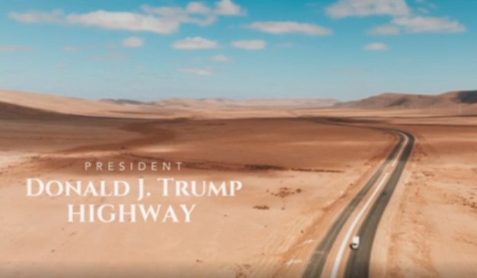 Presentación de la autopista Donald J. Trump