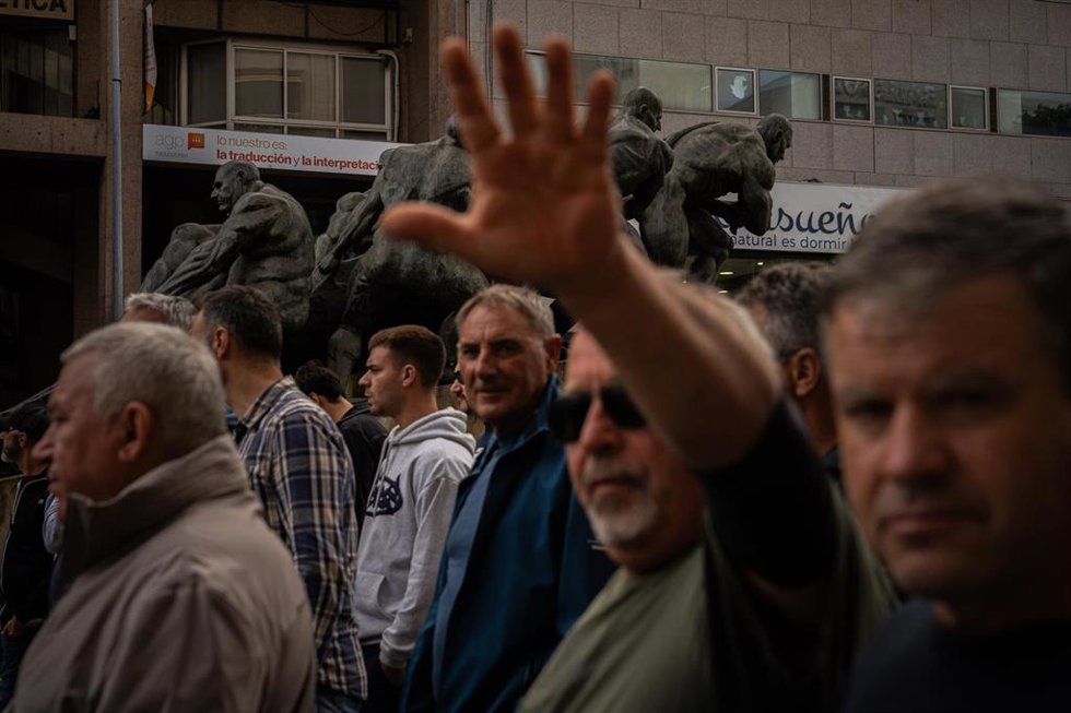 Archivo - Manifestantes durante la segunda jornada de huelga del sector del Metal, a 14 de mayo de 2026, en Vigo, Pontevedra, Galicia (España).