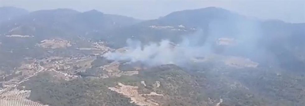 Incendio forestal declarado el domingo, 26 de julio, en Purchena (Almería).