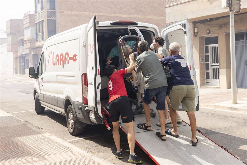 Población desalojada, a 25 de julio de 2026, en la Vilavella, Castellón, Comunidad Valenciana (España). 