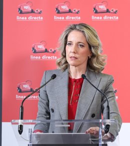 Archivo - La consejera delegada de Línea Directa Aseguradora, Patricia Ayuela, durante la presentación de resultados de Línea Directa del ejercicio 2024, en Gran Vía HUB, a 29 de enero de 2025, en Madrid (España). Línea Directa obtuvo un beneficio neto de