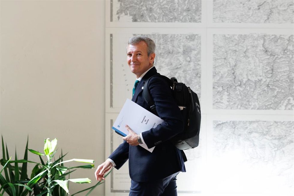 El presidente de la Xunta, Alfonso Rueda, tras el Consello.
