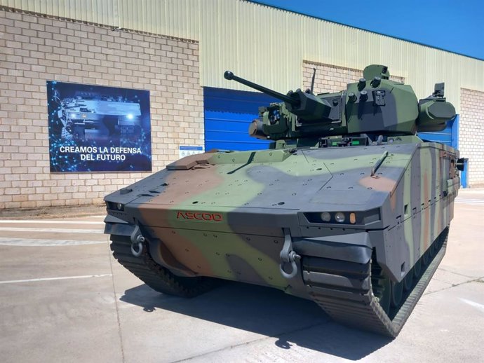 Vehículo de Combate de Infantería (VCI) ASCOD que exhibirá GDELS-Santa Bárbara Sistemas en la 69 Feria Internacional de Muestras de Asturias (Fidma), en Gijón.