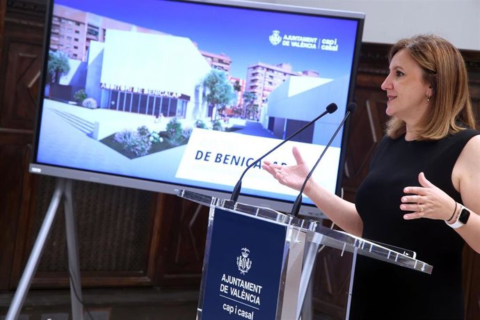 La alcaldesa de València, María José Catalá, presenta el proyecto del nuevo auditorio de Benicalap