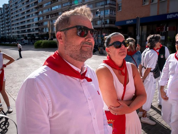 Alejandro Toquero, alcalde de Tudela, durante las fiestas de Santa Ana 2026.