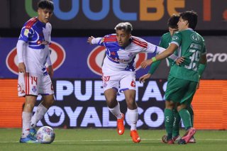 Futbol, Audax Italiano vs Universidad de Chile Fecha 16, Liga de Primera 2026. El jugador de Universidad de Chile Lucas Assadi, es fotografiado durante un partido de primera contra Audax Italiano disputado en el estadio Bicentenario La Florida en