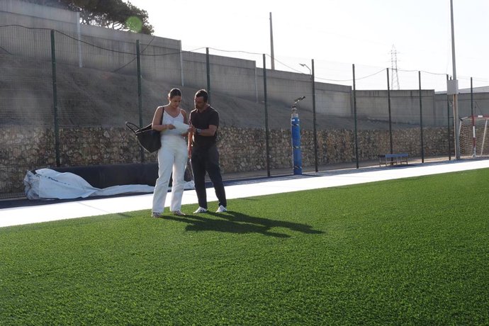 Visita a obras de acondicionamiento de las instalaciones deportivas de Palos de la Frontera.