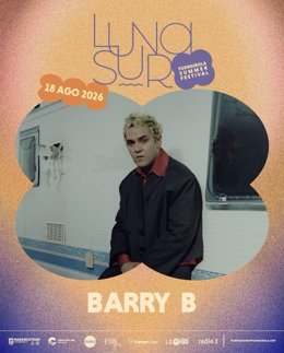 Cartel de Barry B en el festival Luna Sur.