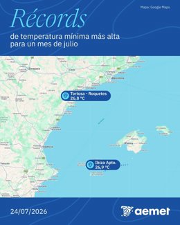 Récords temperatura mínima
