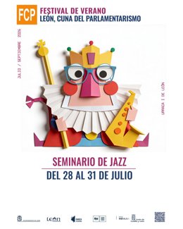 Archivo - Cartel del VI Seminario Internacional de Jazz que se desarrollará en León desde mañana.