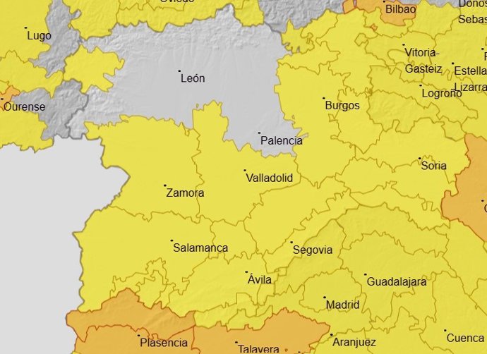 Avisos meteorológicos para el martes, 28 de julio de 2026.
