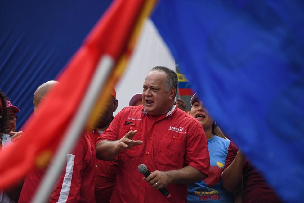 Archivo - El ministro del Interior y Justicia de Venezuela y secretario general del Partido Socialista Unido venezolano (PSUV), Diosdado Cabello, en una imagen de archivo