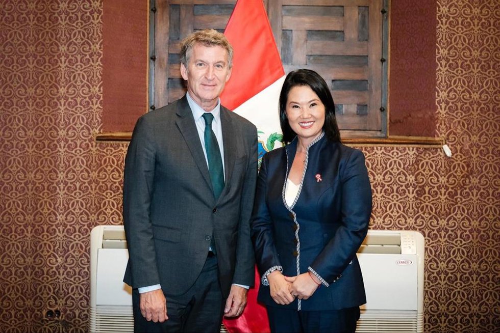 La presidenta electa, Keiko Fujimori, mantuvo una reunión con el presidente del Partido Popular Alberto Núñez Feijóo.