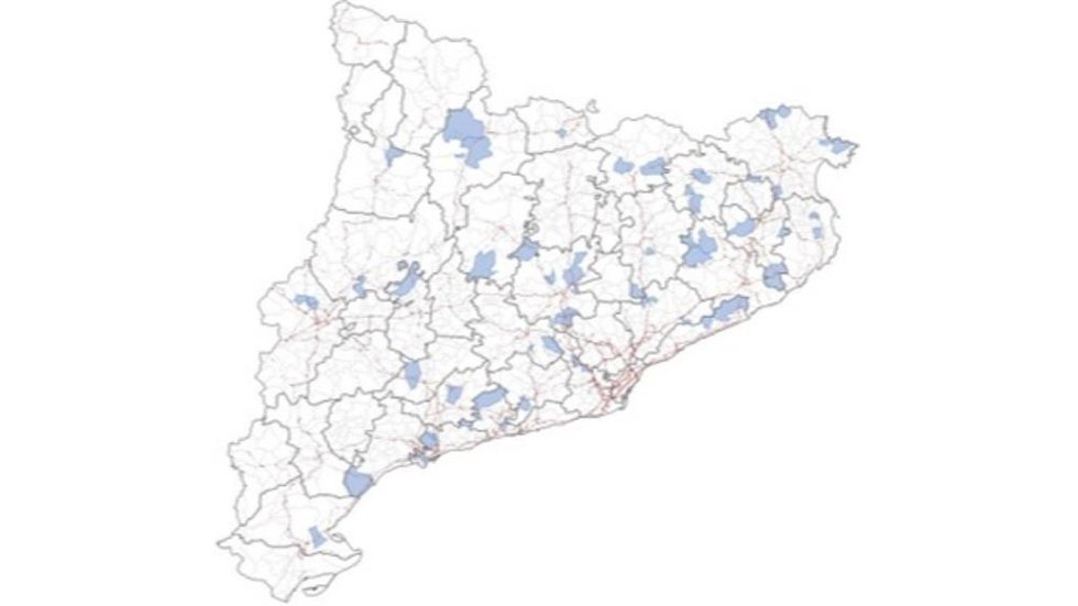 Mapa de los 53 municipios que entran en la zona de mercado residencial tensionado