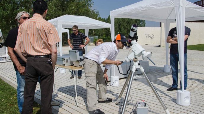 Observación astronómica en la Villa Romana de la Olmeda.