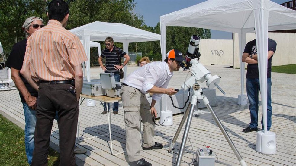 Observación astronómica en la Villa Romana de la Olmeda.