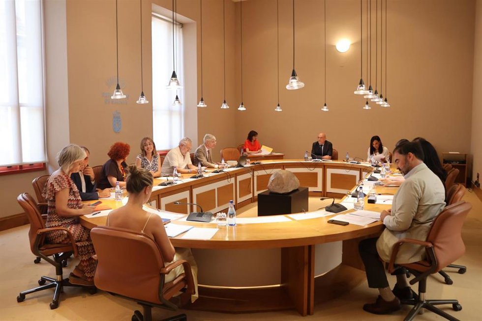 Reunión de la junta de portavoces del Parlamento de Galicia.