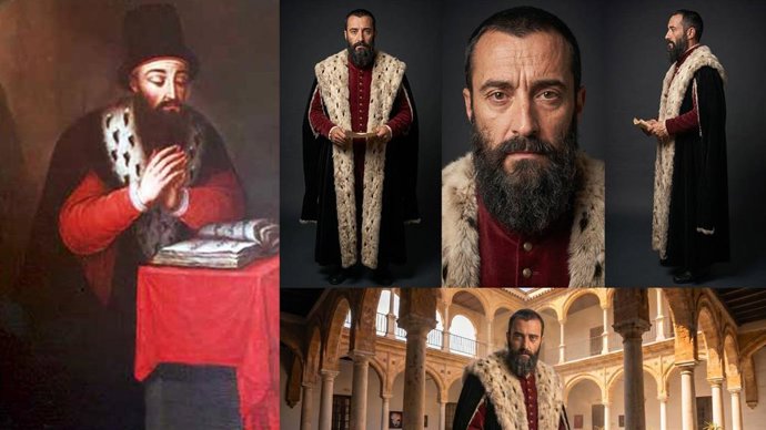 De un retablo del siglo XVII a un anuncio con IA; así ha revivido Osuna al fundador de su universidad
