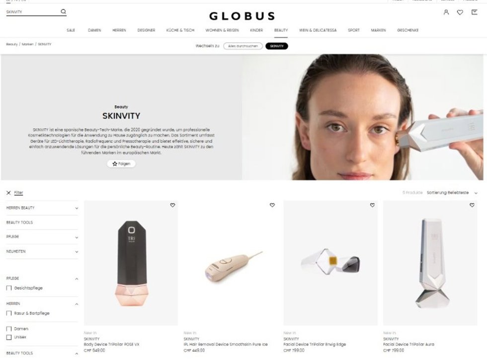Dispositivos de Skinvity en Globus