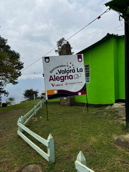 Cartel de bienvenida de "Valora la Alegría" Fundación Valora-t.